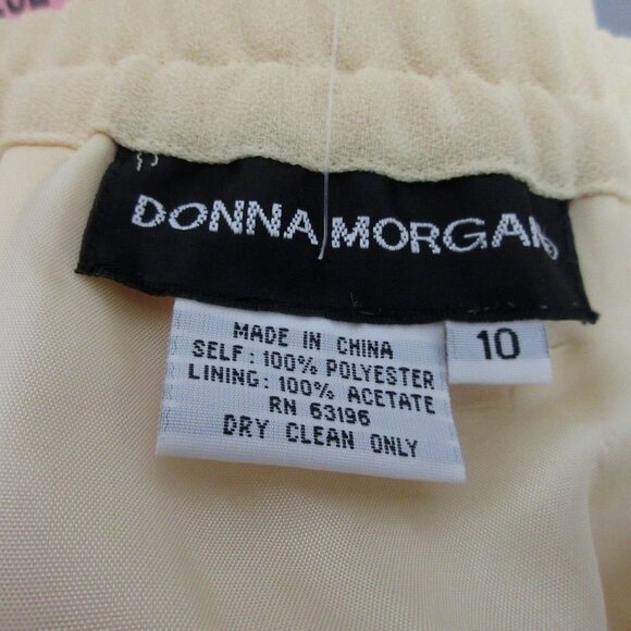 Donna Morgan Maxi Skirt Suit Size 10 Yellow Bead & Sequined Embellished Formal - Picture 8 of 10